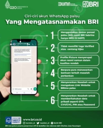 WhatsApp Mengatasnamakan BRI